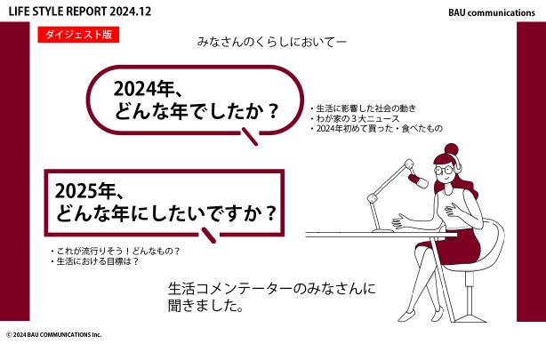 2024年、どんな年でしたか？ 2025年、どんな年にしたいですか？