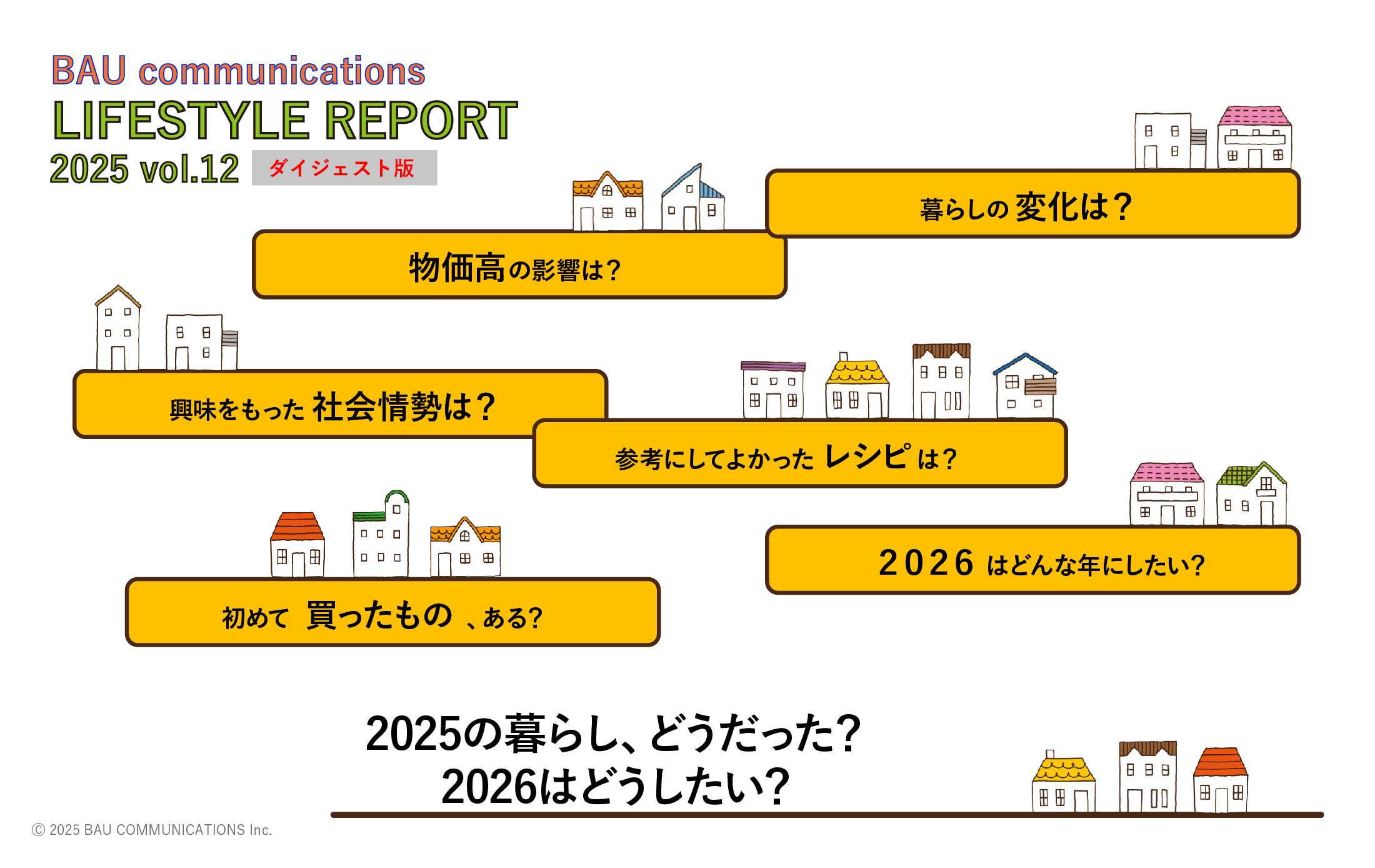 2025の暮らし、どうだった？2026はどうしたい？